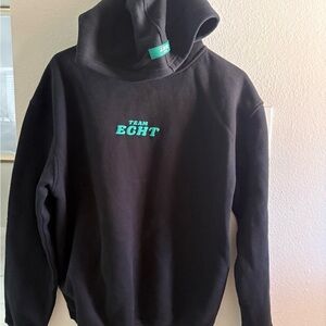 ECHT Black Hoodie with Green Accents